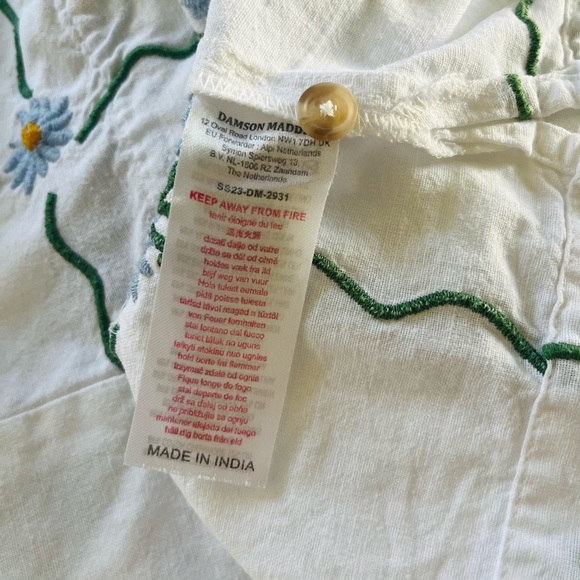 Floral Embroidered Cream Shirt - Picture 8 of 11